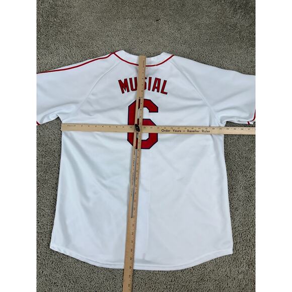 St Louis Cardinals Jersey Mens XL White Stan Musial #6 Match Up MLB Baseball - Picture 9 of 12